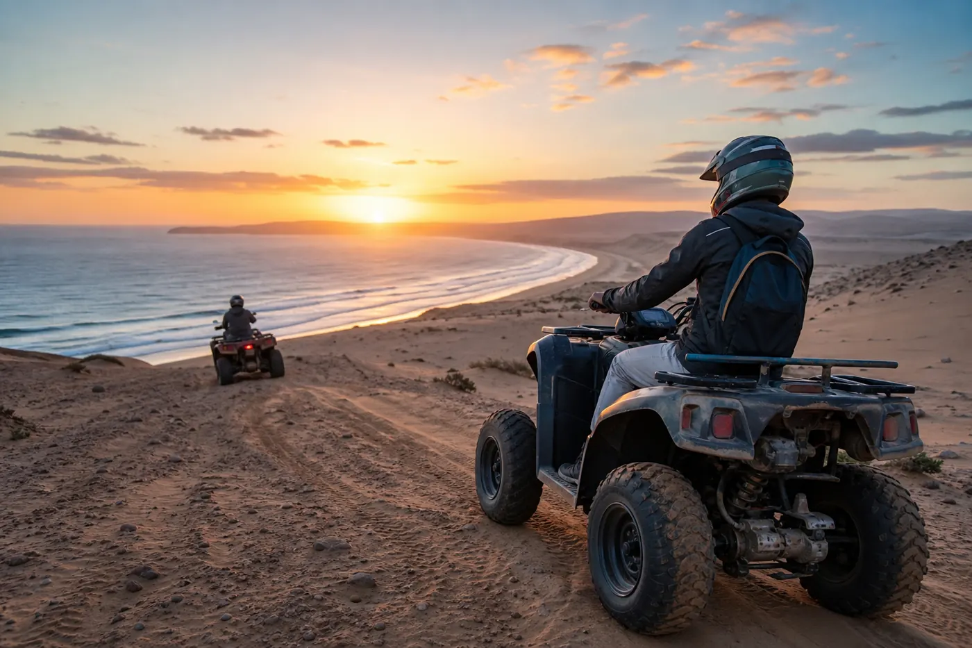 Quad tour in the desert and on the beach near Agadir