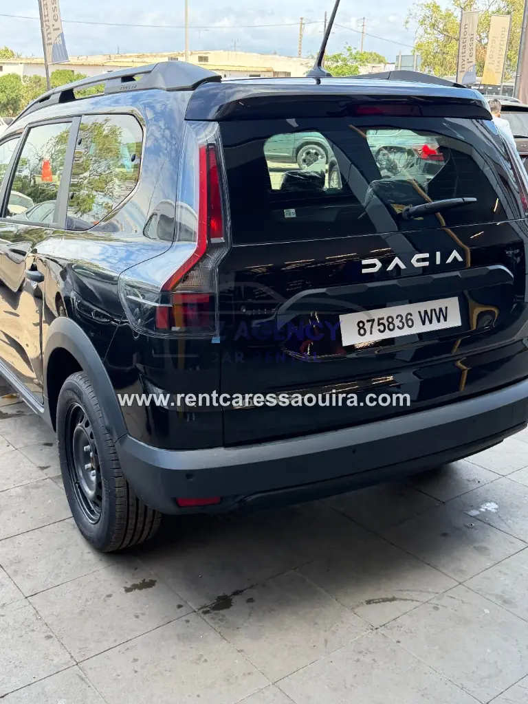 Black Dacia Jogger rental Essaouira – rear view 7 seats | Mz Agency