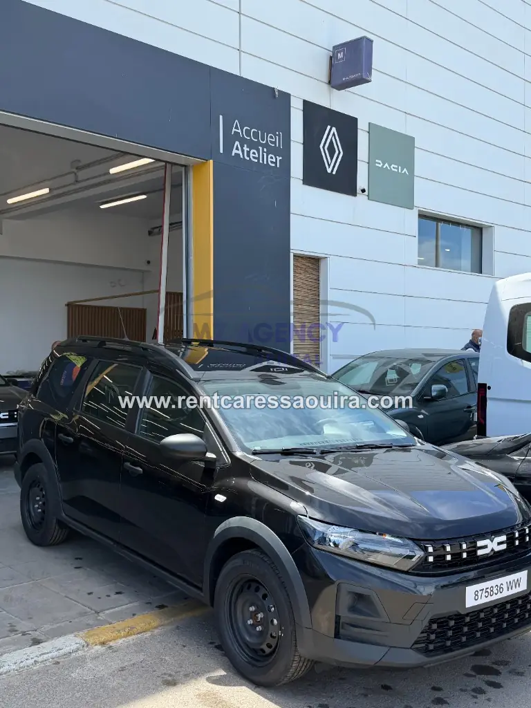 Black 7-seat Dacia Jogger rental Essaouira – versatile family car | Mz Agency