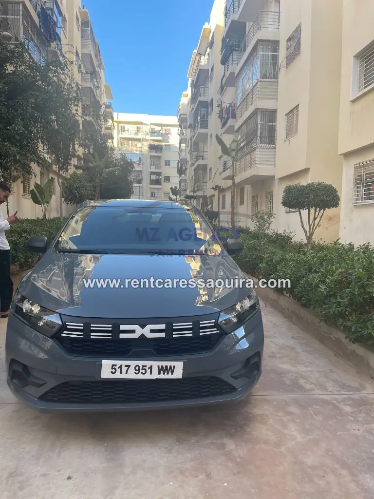 Dacia Logan rental Essaouira – front view spacious sedan | Mz Agency