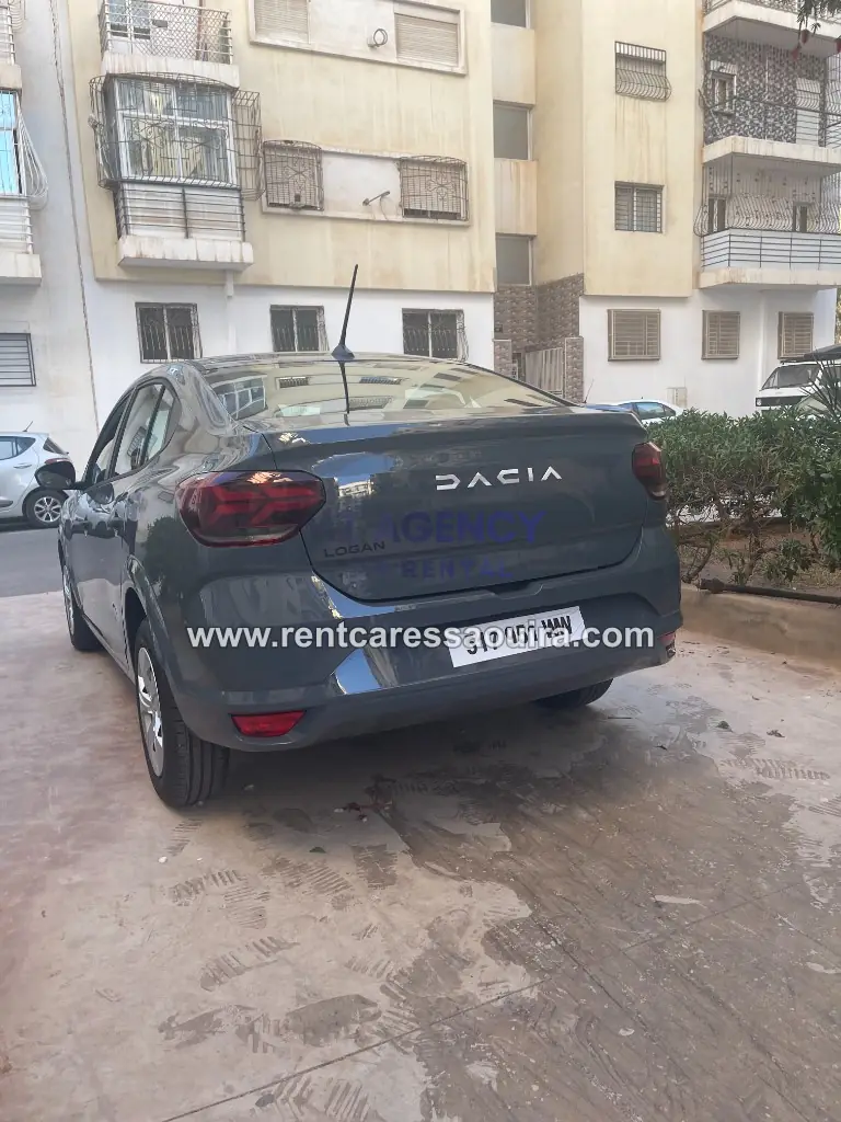 Dacia Logan rental Essaouira – rear view large trunk | Mz Agency
