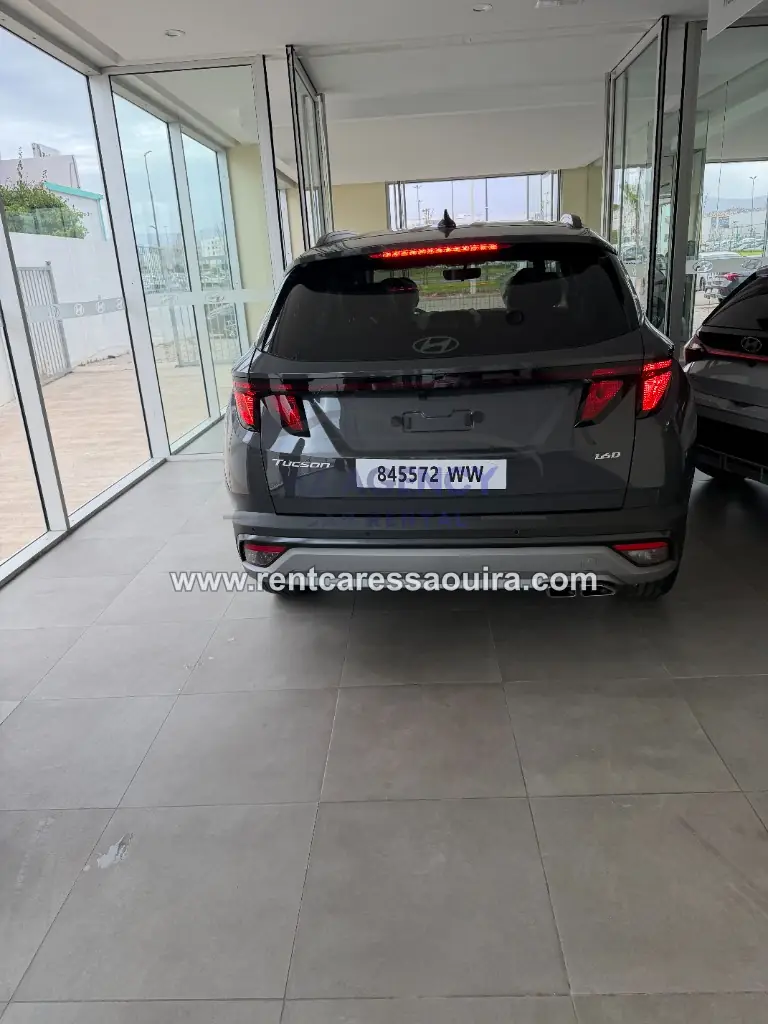 Tucson rental Essaouira – rear showroom 1.6 diesel | Mz Agency