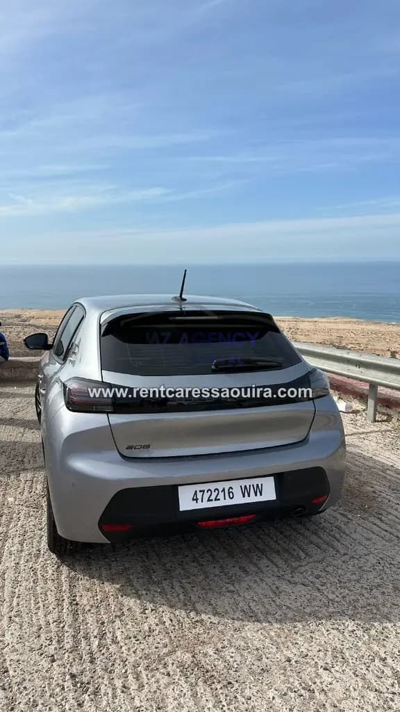 Peugeot 208 rental Essaouira – rear beach Atlantic coast | Mz Agency
