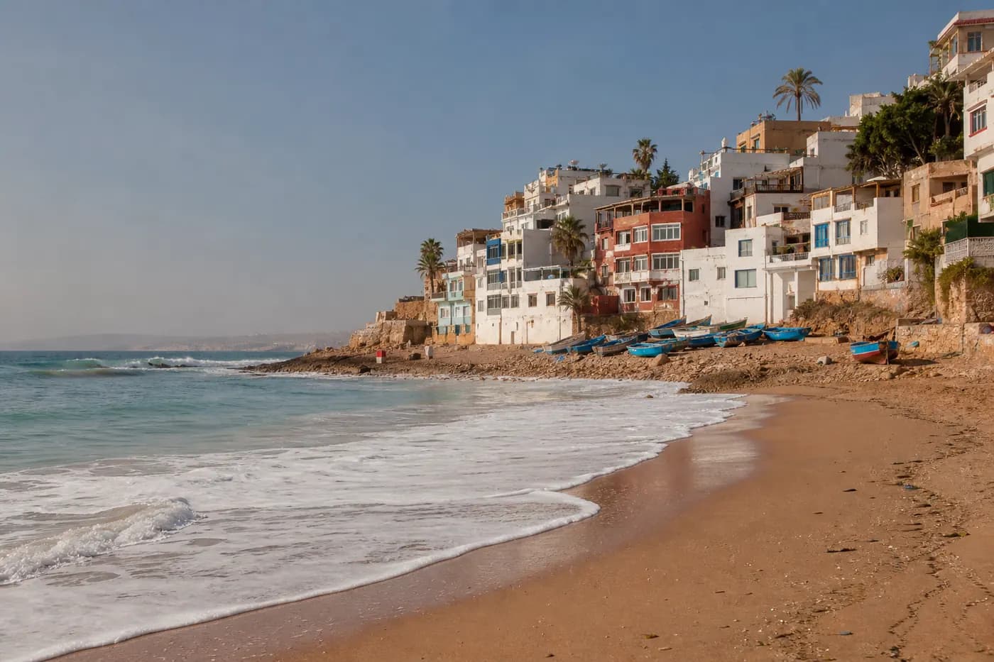 Taghazout village and beach north of Agadir