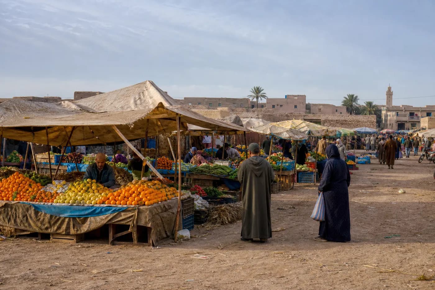 Had Draa rural market near Essaouira on a Sunday morning
